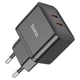 Сетевое зарядное устройство Hoco N29 Triumph |2Type-C, 35W/3A, PD/QC| адаптер с быстрой зарядкой кабелем Lightning 1м. Black - изображение 4