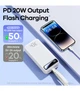 УМБ Повербанк (Powerbank) Remax Bole Series 20 Вт + 22.5 Вт PD+QC 30000 мАг з ліхтарем Білий (RPP-522) - зображення 6