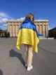 Прапор України великий з атласу 140х90см, карман під прапоршток - зображення 4