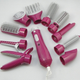 Фен щітка 10 в 1 Fullcome Hair Styler ST300 Професійний багатофункціональний стайлер для випрямлення та завивки волосся Рожевий - зображення 6