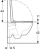 Унитаз подвесной GEBERIT Modo 502.939.00.1 Rimless c сиденьем Soft Close дюропласт - изображение 5
