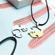 Парные кулоны Котики Gold на шнурочках для влюбленных, лучших друзей или подруг - изображение 5