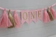 Гирлянда бумажная ONEDAY DECOR флажки "ONE" с кисточками розовая - изображение 2