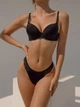Комплект Moor Moor Nika 2056 Бюстгальтер Push-up и трусики стринг Черный 70B/S (13685) - изображение 1