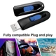 USB флешка выдвижная Flash Drive 128 гб 2.0 ABC Черная - изображение 1