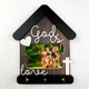 Декоративна ключниця-рамка для фото "God is love" (Коричнева прямокутна з сердечками) - зображення 1