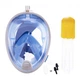 Маска для снорклинга с дыханием через нос Zelart Swim One 2068 White-Blue размер L/XL - изображение 5