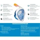 Маска для снорклинга и подводного плавания (дайвинга) Tribord Easy breath Размер L-XL (Синий) - изображение 6