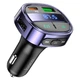 FM-Модулятор Hoco E70 PD30W+QC3.0 car BT FM transmitter Синій LED дисплей - зображення 1
