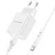 Мережевий Зарядний Пристрій Borofone BN5 18W QC3.0 Type C Колір Бiлий - изображение 3