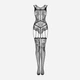 Kombinezon erotyczny Obsessive F239 S/M/L Czarny (5901688252079) - obraz 5