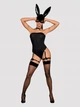 Kostium erotyczny Obsessive Bunny L/XL Czarny (5901688227015) - obraz 3