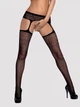 Rajstopy erotyczne Obsessive Garter S207 S/M/L Black (5901688202173) - obraz 1