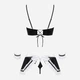 Kostium erotyczny Obsessive Maid S/M Czarny (5900308550625) - obraz 6