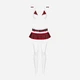 Przebranie erotyczne damskie Obsessive Schooly S/M White/Red (5901688203101) - obraz 5