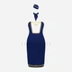 Kostium erotyczny Obsessive Stewardess XS/S Niebieski (5901688239124) - obraz 5
