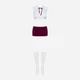 Przebranie erotyczne damskie Obsessive Student S/M White/Burgund (5901688208205) - obraz 5