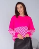 Кофта Portacal вільного крою ялинка One size малиновий - изображение 1