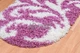 Пушистый прикроватный коврик Loca 9161 D.Pink овал 60х110 см Розовый - изображение 3