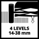 Газонокосилка механическая аккумуляторная Einhell X-Change GE-HM 18/38 Li - Solo (3414200) - изображение 5