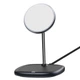 Беспрвоодная зарядка Baseus Swan Magnetic Desktop Bracket Wireless Charger (WXSW-01) Black - изображение 3