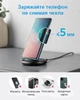 Бездротовий зарядний пристрій Anker PowerWave II Stand 15W (А2529GF1/B2529GF1) Чорний+Сірий - зображення 4