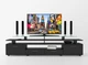 Тумба под телевизор в гостиную из ламинированной ДСП Comfy Home Cinema черный Zeus - изображение 2