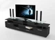 Тумба под телевизор в гостиную из ламинированной ДСП Comfy Home Cinema черный Zeus - изображение 1