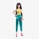 Лялька Барбі колекційна Висока брюнетка Колор-блок Barbie Exclusive Signature Looks Doll, With Mix-and-Match Color Block Fashions #19 (HJX28) - зображення 5