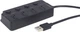 USB-хаб Gembird 4 Ports USB 2.0 Black (UHB-U2P4P-01) - зображення 1