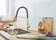 Змішувач для кухні одноважільний з гнучким виливом GROHE Viamo чорний латунь 30433000 - зображення 6