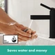 Cмеситель для умывальника однорычажный HANSGROHE Finoris черный латунь с донным клапаном 76023670 - изображение 6