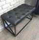 Банкетка Vi-Tall 60×35×45 см, хрест, корпус чорний, каретна стяжка, екошкіра - изображение 2
