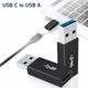 Перехідник Type-C(Мама) на USB-A(Тато) Black - зображення 2