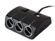 Тройник в прикуриватель с удлинителем 2USB 1506 Black 12/24V 120W/выключатель (2816) - изображение 3