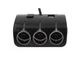 Тройник в прикуриватель с удлинителем 2USB 1506 Black 12/24V 120W/выключатель (2816) - изображение 4