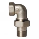 Згін-американка кутовий Karro KR3103 1/2" нікельована латунь - зображення 1