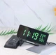 Електронний настільний LED-годинник від USB з будильником/термометром + гігрометр Чорний з Зеленими цифрами - зображення 12
