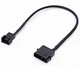 Перехідник живлення в оплетці MOLEX (молекс) 4 pin -> 3/4 pin для кулера 12в 27см fan кулер кабель живлення cooler (528894786-1) Чорний - зображення 1
