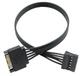 Переходник удлинитель 32 см 15 pin SATA->SATA кабель питания САТА (794728336) плоский Черный - изображение 1