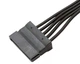 Переходник удлинитель 32 см 15 pin SATA->SATA кабель питания САТА (794728336) плоский Черный - изображение 3