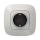 Valena Allure with NETATMO. Умная розетка 2К + З 16А 230В. Алюминий (752794) - изображение 1