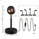 Світлодіодна настільна лампа сансет з проекцією заходу сонця сонця LED Sunset Lamp RGB 16 кольорів з пультом для селфі світильник торшер USB - зображення 9