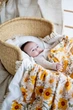 Пеленка муслиновая бамбуковая Kiddie Widdie Желтая ромашка 120х120 см - изображение 2