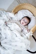 Пеленка муслиновая хлопчатобумажная Kiddie Widdie Серые сердечки 110х110 см - изображение 4