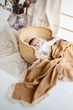 Плед дитячий мусліновий Kiddie Widdie з бахромою Коричневий 100х120 см - зображення 3