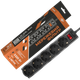 Мережевий фільтр 2 м, 5 розеток з вимикачем, LogicPower PREMIUM LP-X5 чорний (3520Вт) - изображение 1