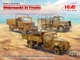 Сборная модель ICM 3-т грузовые автомобили Вермахта V3000S, KHD S3000, L3000S DS3507 - изображение 2