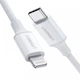 Кабель USB 2.0 Type-C M-Lightning M UGREEN US171 2м 3A Nickel Plating ABS Shell Білий - зображення 2