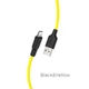 Кабель HOCO Lightning Silicone X21 Plus 1M 2.4A black-yellow - изображение 2